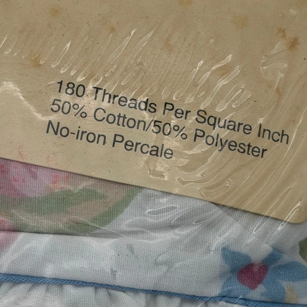 Vintage‎ JCPenney The Home Collection Amanda Floral Twin Sheet Set Pink Rose NEW